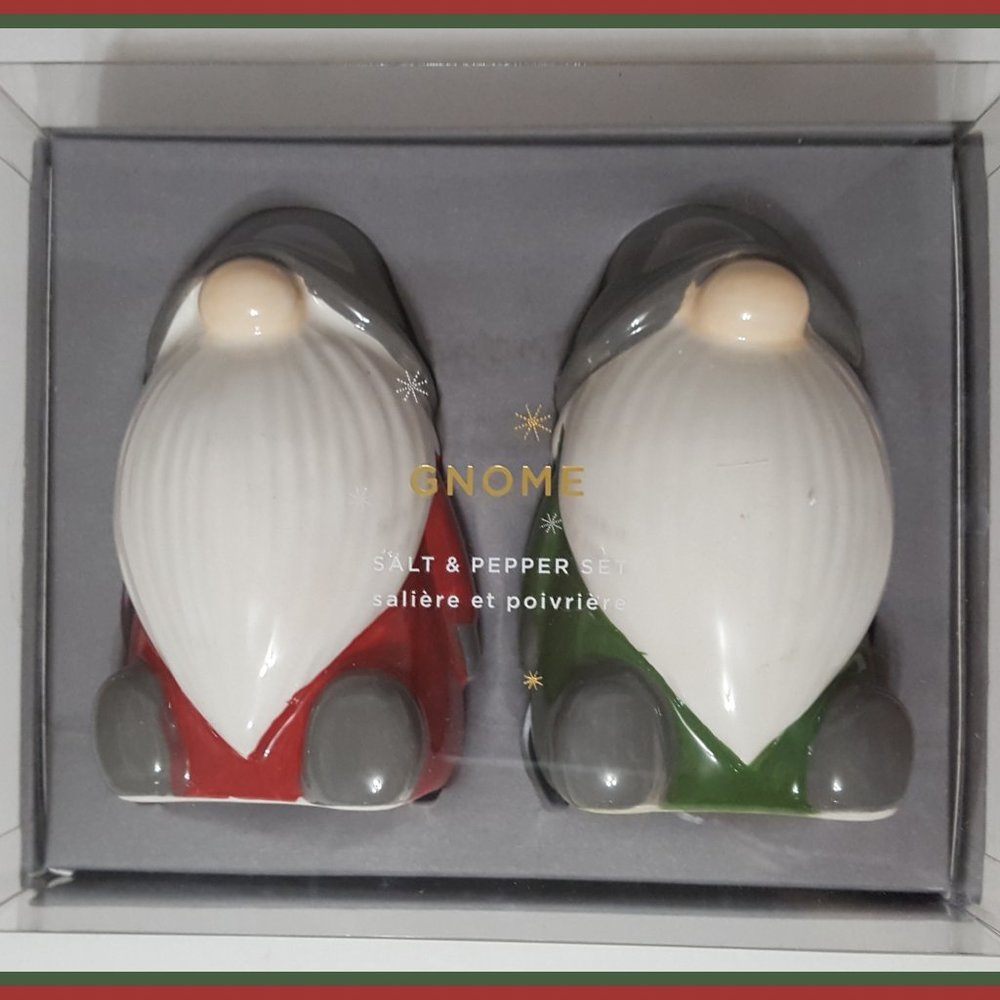 NEW Pottery Barn Gnome Salt and Pepper Shaker Set